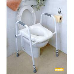 toilet seat with frame